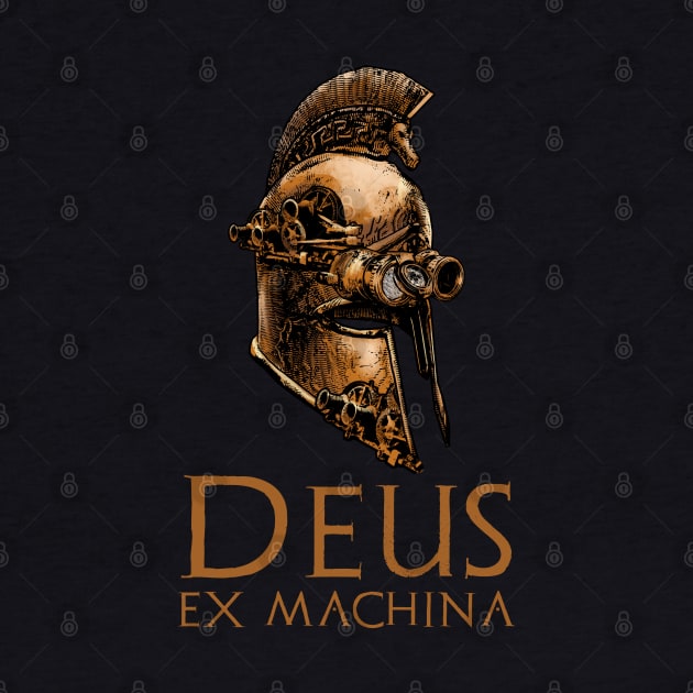 Deus Ex Machina - Steampunk Ancient Greek Warrior Helmet by Styr Designs